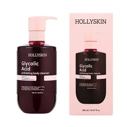 Відлущувальний гель HOLLYSKIN Glycolic Acid для очищення тіла з гліколевою кислотою й екстрактом кленового соку, 500 мл
