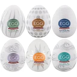 Набір мастурбаторів Tenga Egg Hard Boild Pack 6 шт. білий