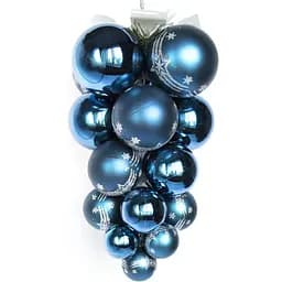 Велика ялинкова іграшка виноград Linhai 28 см синій (891145)