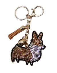 Брелок зі стразами Собачка 7 см (В асортименті)