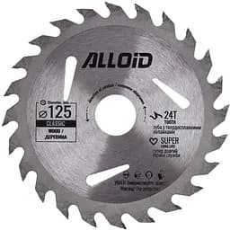 Диск пиляльний по дереву Alloid Building Tools з твердосплавними напайками 125х22.2 мм (WS-12524)