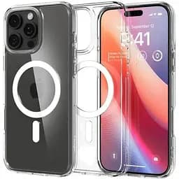 Прозорий чохол Spigen Ultra Hybrid MagSafe Frost Clear для iPhone 16 Pro Max (ACS08002)