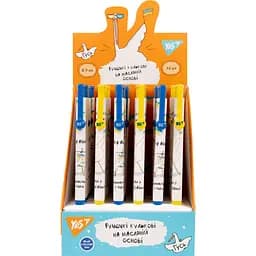 Набір ручок кулькових Yes Гусь автоматична сині чорнила упаковка 36 шт. (412162)