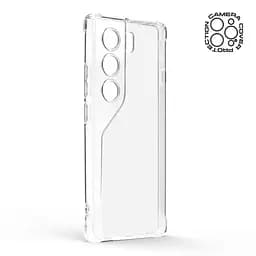 Прозрачный чехол для TECNO Camon 40 4G (CM5) с защитой камеры и усиленными бортами, тонкий, силиконовый, бесцветный, ударопрочный, противоударный бампер с закрытой камерой, ArmorStandart (ARM88896) - мініатюра 2
