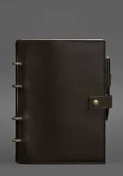 Шкіряний блокнот з датованим блоком (Софт-бук) 9.1 темно-коричневий