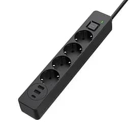 Фільтр мережевий 4 розетки 2 м Black 20 Вт ColorWay teh0024056 - мініатюра 2