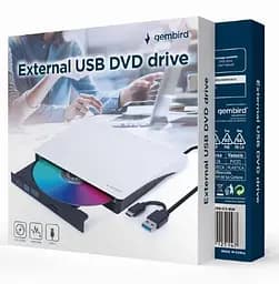 Оптичний привід Gembird White, DVD+/-RW, USB 3.1 / Type-C (DVD-USB-03-BW) - мініатюра 2