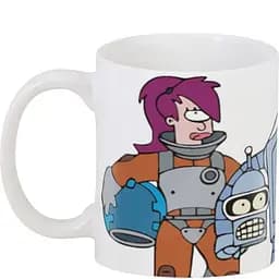 Кухоль GeekLand Футурама Futurama 02.51 Бендер Туранга Ліла.273 330 мл білий - мініатюра 3