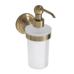 Дозатор для рідкого мила Bemeta Retro настінний скло бронза 250 мл 144109017, Білий