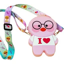 Детская сумочка силиконовая "Утенок" A-Toys C4352, 13 см Розовый