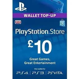 Цифровий код Соні PlayStation Network поповнення гаманця рахунку свого облікового запису на суму 10£ GBP UK-регіон