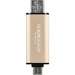 USB флеш накопичувач Transcend 128GB JetFlash 930 Gold-Black USB 3.2/Type-C (TS128GJF930C) - мініатюра 7