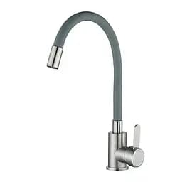 Змішувач для кухні Mixxus із сірим гнучким виливом FAN-011 Refl.Gray (MI6106)