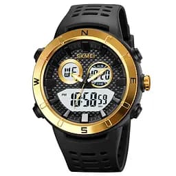 Наручний годинник чоловічий 2014GDWT Gold-White Skmei acs0030393