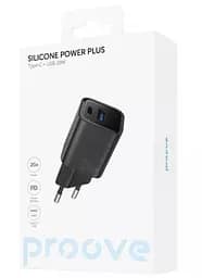 СЗУ Proove Silicone Power Plus 20W USB-C + USB-A Black (WCSP2011001) - мініатюра 3