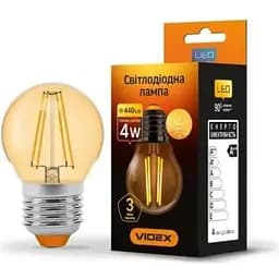 Лампочка Videx LED Filament G45FA 4W E27 2200K бронза (VL-G45FA-04272)