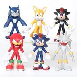 Іграшки-фігурки Супер Сонік 6 фігур 12 см Super Sonic Їжак - мініатюра 2