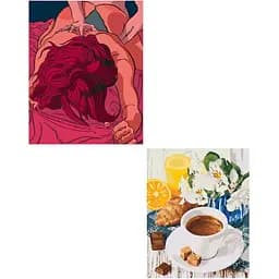 Набір картин за номерами 2 в 1 Art Craft Дика фурія 40х50 (10041-AC) та Солодкий ранок 40х50 см (12116-AC)