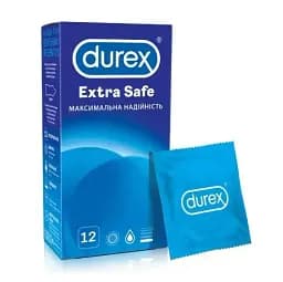 Презервативи Durex Extra Safe 12 шт анатомічні, міцні, гладкі, комфортний захист