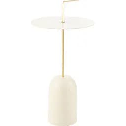 Кавовий столик J-line білий із золотом (46086)