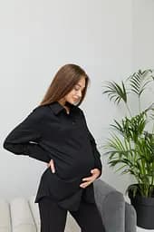 Сорочка для вагітних та годуючих Geneva Lullababe розмір XXL-3XL (50-52) Чорний - мініатюра 5