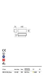 Бра вуличне PLANIT AP LED SMD 10W IP54 DG 3000K(5.1.2) Redo 90096 - мініатюра 3