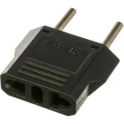 Сетевой переходник с американской/китайской вилки на европейскую черную