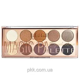 Тіні для повік перламутрові DoDo Eye Shadow Palette 10 кольорів, No 02 Перламутрові Золотисті Сливові