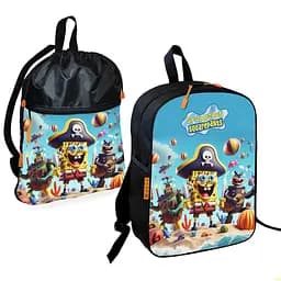 Шкільний рюкзак дитячий Губка Боб + Сумка для взуття спортивної форми рюкзак-мішок для хлопчика (01685)