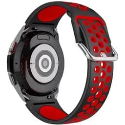 Ремешок для Samsung Galaxy Watch 4 Classic 46mm - черно-красный ширина крепления 20мм силикон перфорация размер L Watchbands Uniq (WB00S4GALAXYUNIQ1CLASSIC446)