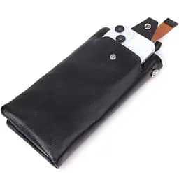 Жіночий шкіряний гаманець-клатч із відділенням під телефон ST Leather 23101 чорний - мініатюра 7