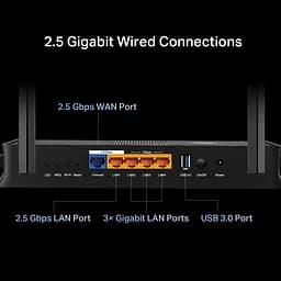 TP-Link Маршрутизатор Archer BE230 BE3600, 3xGE LAN, 2.5xGE LAN, 2.5xGE WAN, 1xUSB3.0 MESH - мініатюра 7