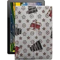 Чохол StatusCASE з екошкіри для планшету Hoozo X1001 Full HD Луі-Вітон-білий