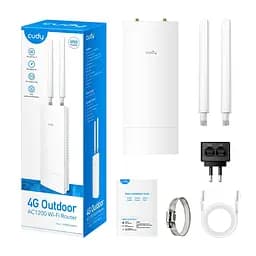 WiFi 5 Mesh 4G LTE-маршрутизатор зовнішній Cudy LT500 OUTDOOR CAT4 дводіапазонний (73-00530) - мініатюра 6