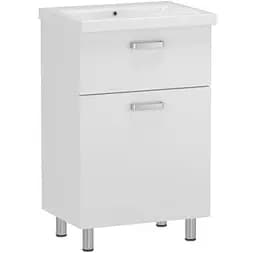 Тумба для підлоги RJ Flora-L з умивальником Moduo K116-011 60 см Білий RJFU042-0160WHSET(RJFU042-0160WH + K116-011) Білий