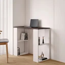 Стіл комп'ютерний письмовий з чотирма поличками із ДСП II S-11 Венге+Білий