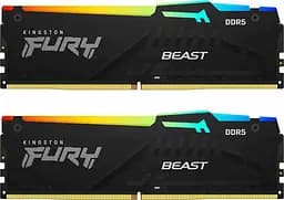 Модуль пам'яті Kingston Fury DDR5 32GB (2x16) 5200MHz Beast RGB (KF552C40BBAK2-32)