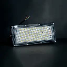 Світильник світлодіодний вуличний 50W, прожектор 50 LED, чорний, від мережі 220В - мініатюра 2