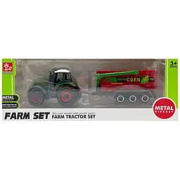 Трактор Bambi SQ82002-1B дитячий з причепом Farm Set зелений-червоний