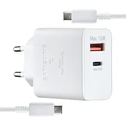 Сетевое зарядное устройство для Samsung S22 35W With Cable Type-C to Type-C High c0py Белый
