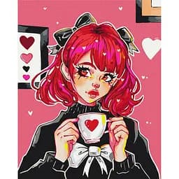 Картина за номерами на підрамнику Brushme Дівчина з ароматом любові