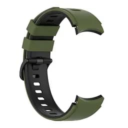 Браслет Ricco для Samsung Galaxy Watch 4 - зелено-чорний ширина кріплення 20мм силікон Watchbands (W19-2WB21134651) - мініатюра 2