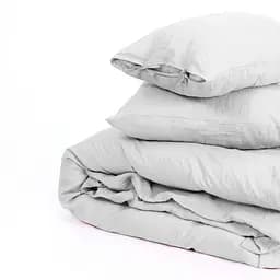 Комплект постільної білизни MirSon Natural Linen Beatrice льон King Size світло-сірий (2200008247768) - мініатюра 2