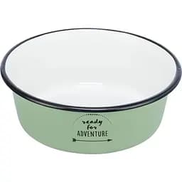 Миска для собак Trixie, емалірована, 900 мл, d17 см, зелений (25212)