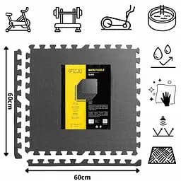 Мат-пазл (ласточкин хвіст) 4FIZJO Mat Puzzle EVA 180 x 120 x 1 cм 4FJ0387 Black (P-5907739310378) - мініатюра 5