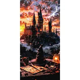 Картина за номерами "Атмосфера магії Хогвартс" Origami LW5172, 40х80 см
