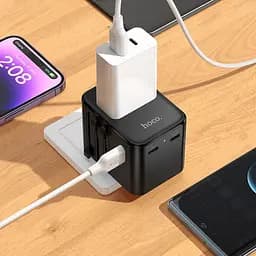 Зарядний пристрій Hoco AC30 2 USB/2 Type-C CN to EU чорний - мініатюра 2