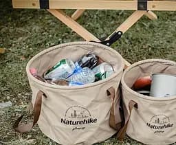 Складне відро Naturehike NH20SJ040 для води із ПВХ 20л (Зелений) - мініатюра 5
