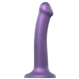 Насадка для страпону Strap-On-Me Mono Density Dildo Violet M одношаровий силікон гнучкий діаметр 3.3 см