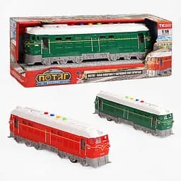 Поезд "Львов-Симферополь" 94308 TK Group, на укр.языке, инерция, звуки, масштаб 1:16, открываются двери, в коробке (6946615876606) МИКС